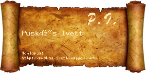Puskás Ivett névjegykártya